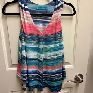 Tori Richard XXS colorful flowy top